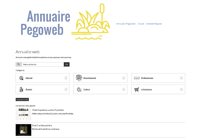 Annuaire web Pegoweb